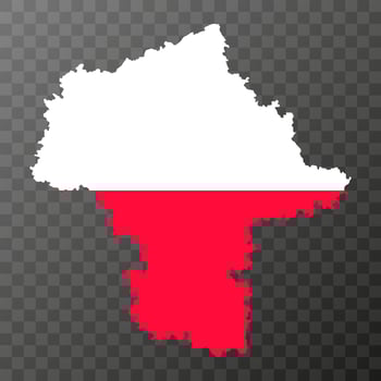 Masovian Voivodeship map, province of Poland. Vector illustration.