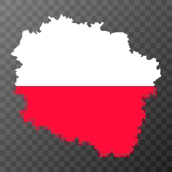 Kuyavian Pomeranian Voivodeship map, province of Poland. Vector illustration.