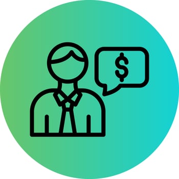 Financial Advisor Vector Icon Design
