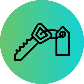 Room Key Vector Icon Design