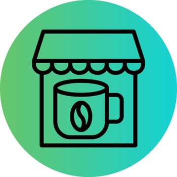 Coffee Shop Vector Icon Design