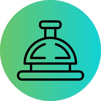 Reception Bell Vector Icon Design