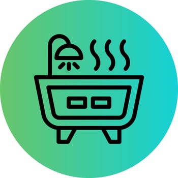 Hot Tub Vector Icon Design