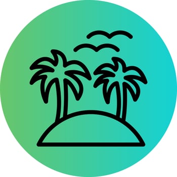 Island Vector Icon Design
