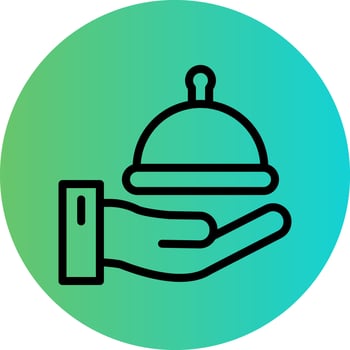 Room service Vector Icon Design