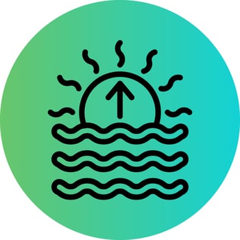Sunrise Vector Icon Design