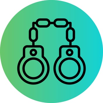 Handcuffs Vector Icon Design