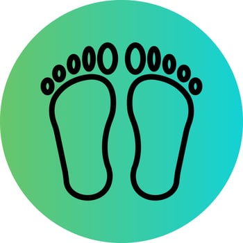 Footprint Vector Icon Design