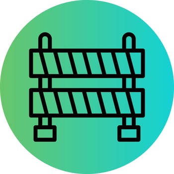 Road Barrier Vector Icon Design