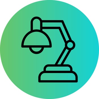 Table Lamp Vector Icon Design