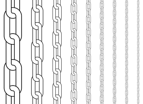 Chain vector design illustration isolated on white background