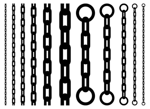 Chain vector design illustration isolated on white background