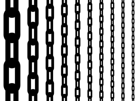 Chain vector design illustration isolated on white background