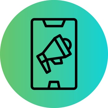 Mobile Marketing Vector Icon Design