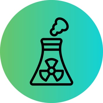 Nuclear Energy Vector Icon Design
