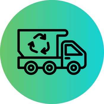 Recycling Truck Vector Icon Design