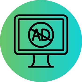 Ad Blocker Vector Icon Design
