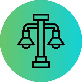 Street Light Vector Icon Design
