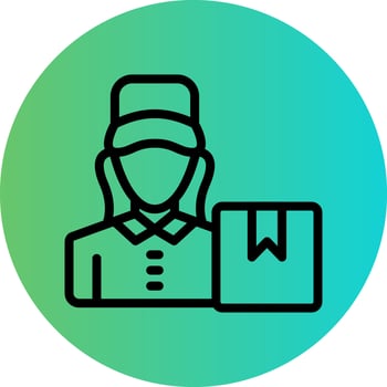 Delivery Women Vector Icon Design