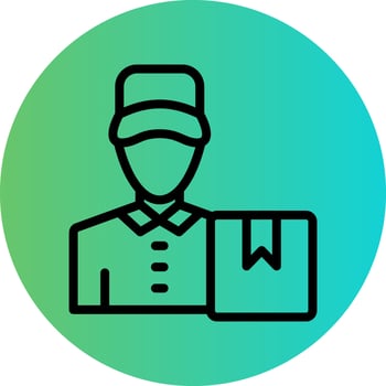 Delivery Man Vector Icon Design