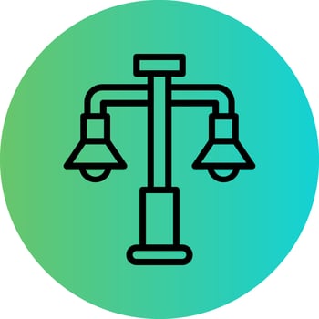 Street Lights Vector Icon Design