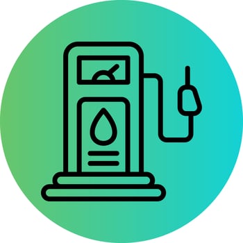 Gas Station Vector Icon Design