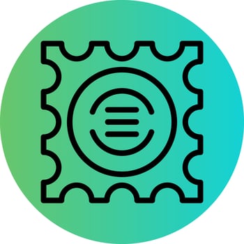 Post Stamp Vector Icon Design