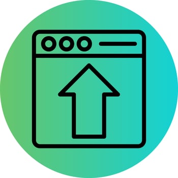 Webpage Upload Vector Icon Design