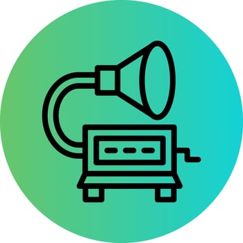 Gramophone Vector Icon Design