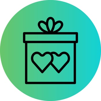 Wedding Gift Vector Icon Design