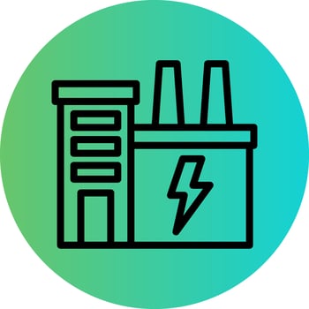 Electric Factory Vector Icon Design