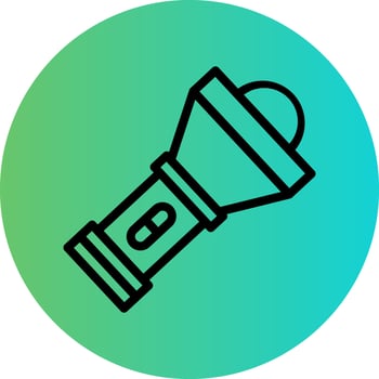 Flashlight Vector Icon Design