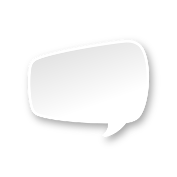 White 3D paper speech bubble. Simple minimal thought balloon infographic design element png