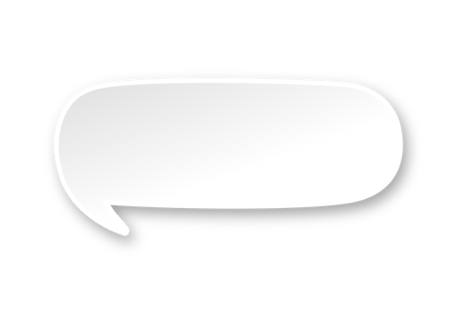 White 3D paper speech bubble. Simple minimal thought balloon infographic design element png