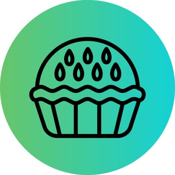 Pie Vector Icon Design