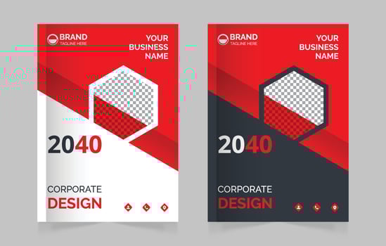 Creative corporate business book cover design template in a4 set or can be used to annual report, magazine, flyer, poster, banner, portfolio, company profile, website, brochure cover vector