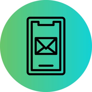 Mobile Mail Vector Icon Design