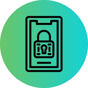 Mobile Lock Vector Icon Design