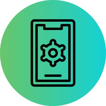 Mobile Settings Vector Icon Design