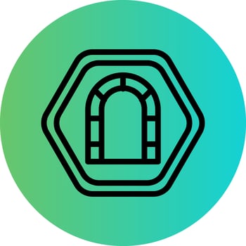 Tunnel Vector Icon Design