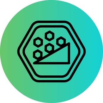 Falling Rocks Vector Icon Design