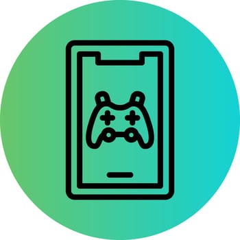 Mobile Gaming Vector Icon Design