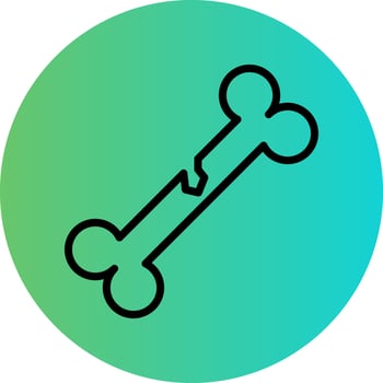 Broken Bone Vector Icon Design