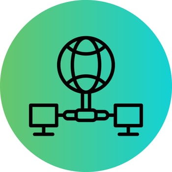 Global Network Vector Icon Design