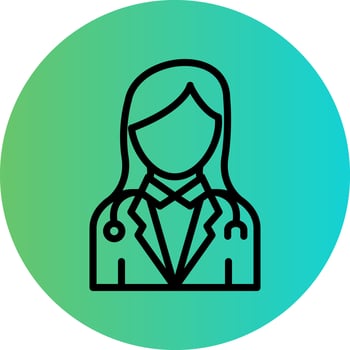 Lady Doctor Vector Icon Design