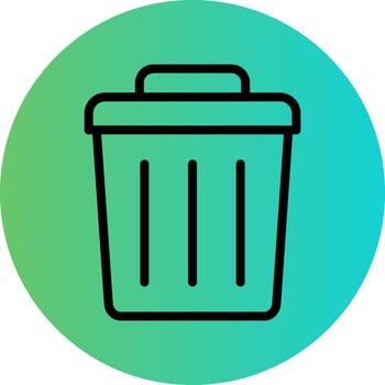 Trash Can Vector Icon Design