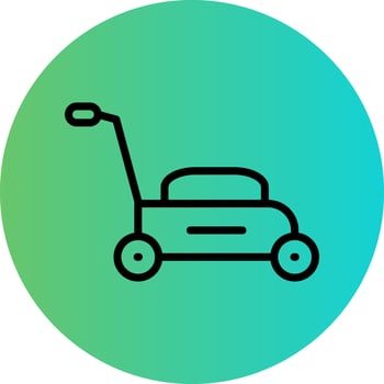 Lawn mower Vector Icon Design
