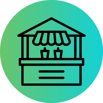 Beverage Stall Vector Icon Design