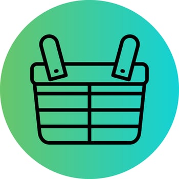 Picnic Basket Vector Icon Design