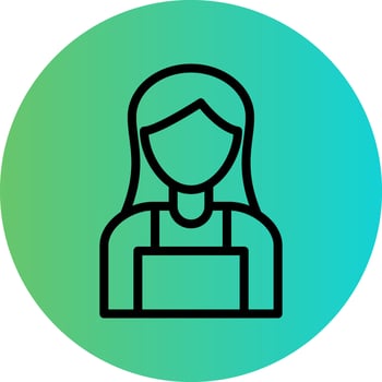 Lady Seller Vector Icon Design